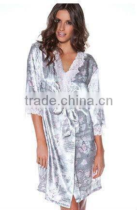 sexy ladies polka dot sleep robe sexy sleepwear 2013 new design long gown nightwear dress robe ladies night dresses sleepwear