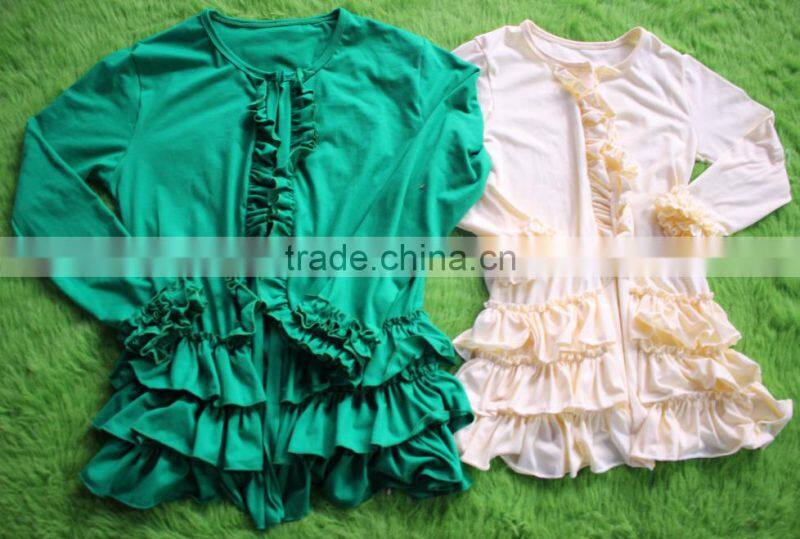 Cotton Mom Cardigan Ruffle Plus Size Top For Lady Long Sleeves Blouse For Women Spring Clothes Boutique