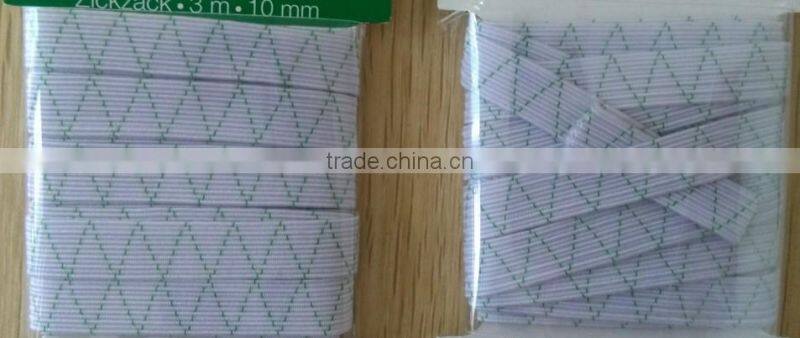 D&D zickzack China wholesale market agents green elastic with rubber grip