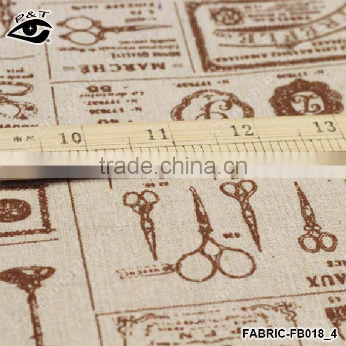 Sewing Tool Printed Canvas Zakka Fabric Western-style Linen&Cotton Fabric Patchwork Textile for Tablecloth 160cm