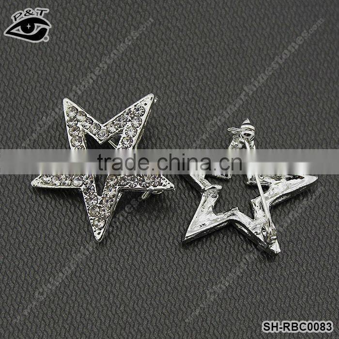 Fashion brooch star shape rhinestone brooch jewelry