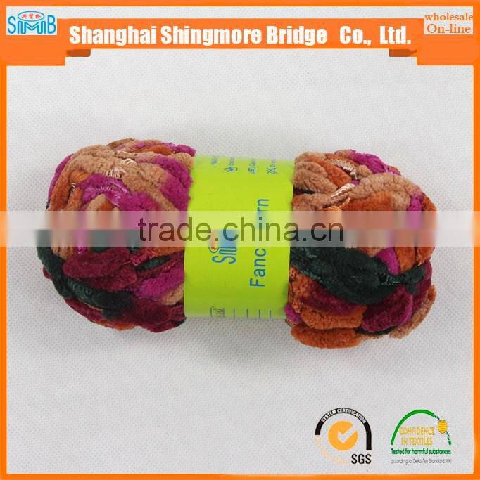 2016 chinese popular colourful polyester fdy yarn with 50g ball for knitting by hand