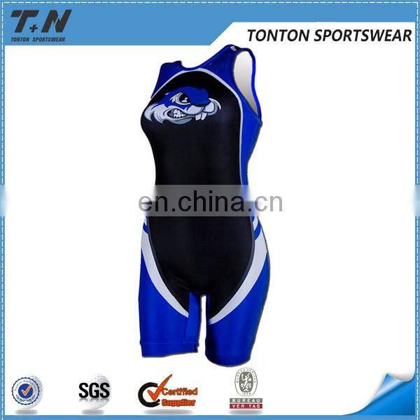 2016 new low cut custom wrestling singlet