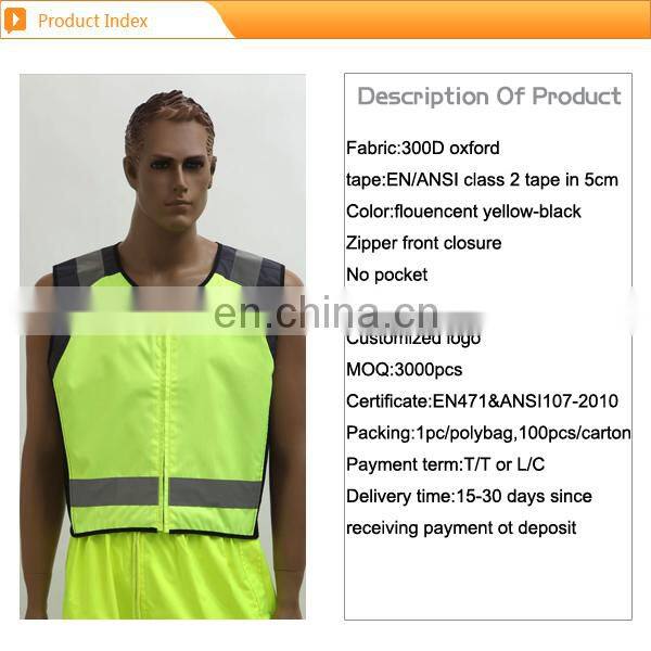 Safety clothing yellow hi vis rider coat