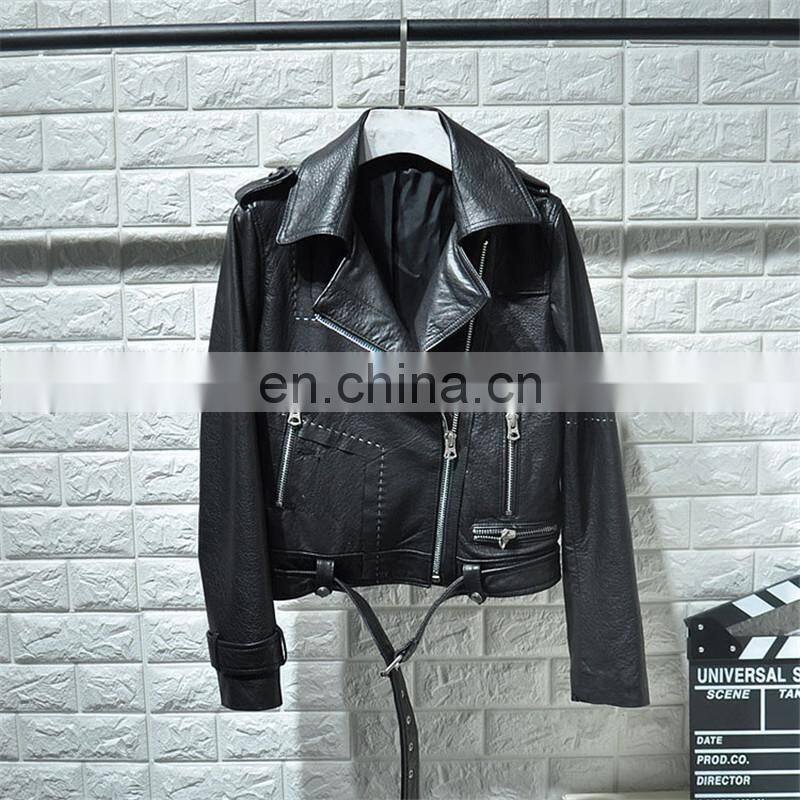 Italian Soft Jacket Genuine Lambskin Leather Slim Leather Jacket Woman Color