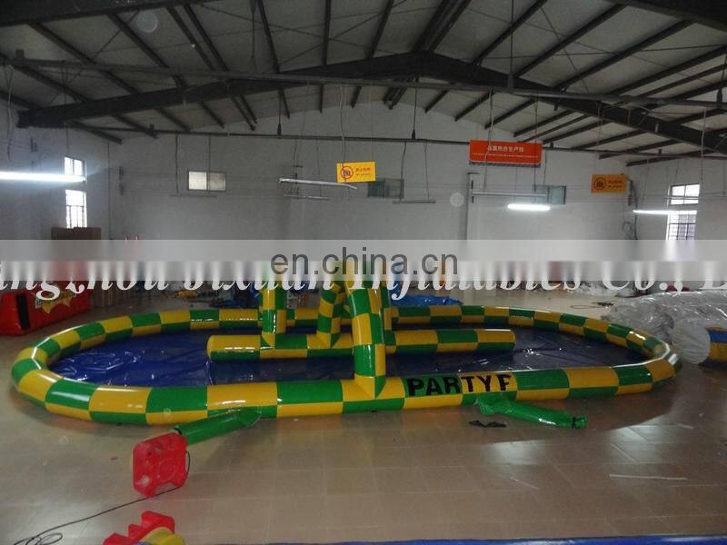 zorb ball air track/inflatable air tumble track/car racing inflatable air track for sale