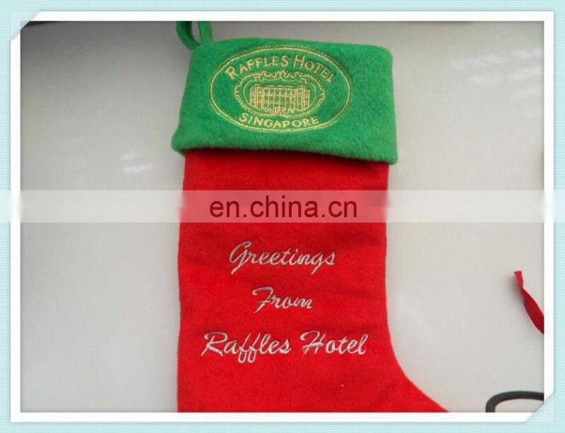 cheap plush christmas sock for baby gift