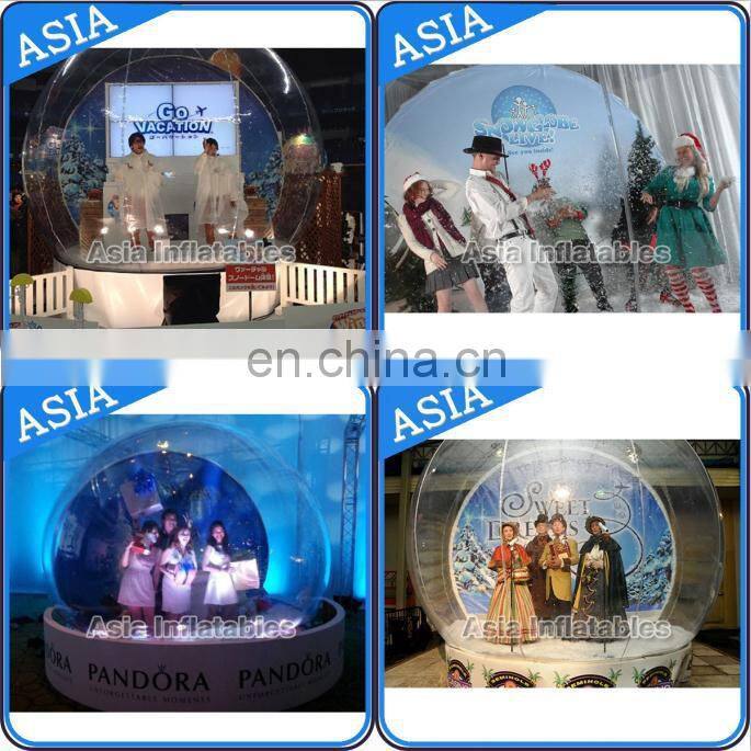 Outdoor Single Tunnel Inflatable Bubble Tent for Family Camping Backyard, Romantic Half Clear Snow Globe for Outdoor