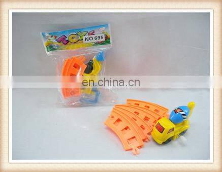 kids assemble Funny wind up express train toys with road sign railway toys