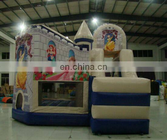 inflatable princess bouncer twist combo / princess bounce house with slide / inflatable bouncy house twist slide