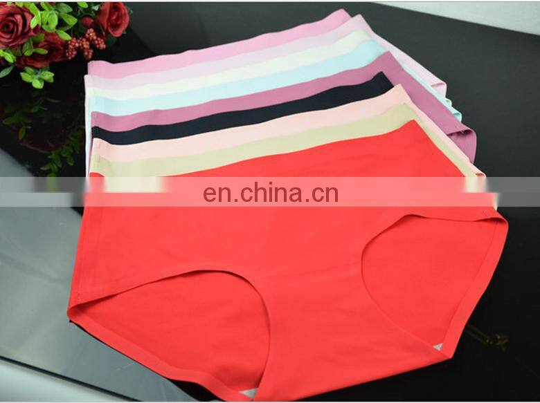 Breathable seamless ladies underwear silk panties for women