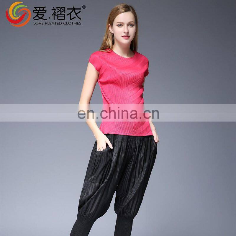 2017 Top selling summer wear solid color tops female lace blouses