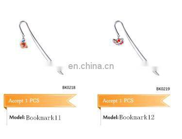 Fashion jewellery antique style fancy feather bookmark for promotion