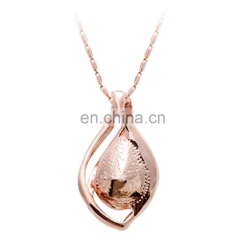 New Wholesale Jewelry Purple Drop Shape Crystal Rhinestone Rose Gold Pendant Zipper Chain Necklace Designs For Grils