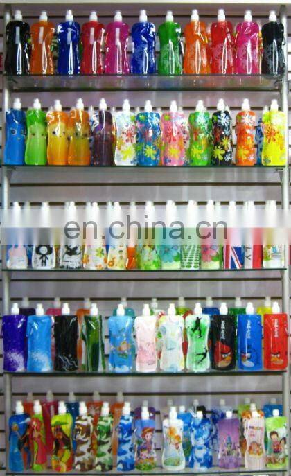 clear plastic foldable flat water bottle