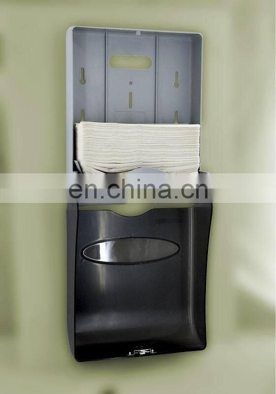 Wall mounted tissue dispenser,plastic facial z fold paper towel dispenser