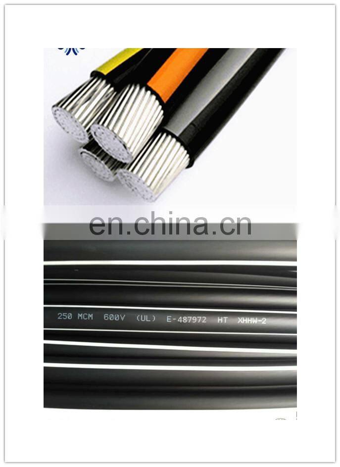 UL certificated 600V Aluminum Copper Conductor with XLPE Insulated XHHW-2 CABLE