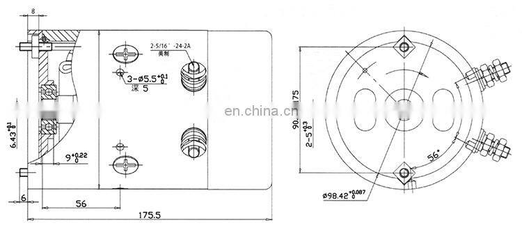 OD 114 mm 2500 rpm brushed motor 12v dc high speed permanent magnet motor BMM343