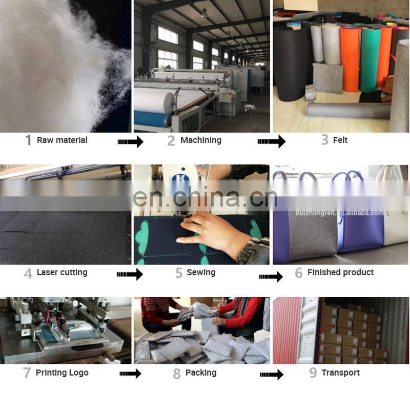 customized color logo wool shopping custom handbags chinese products felt non woven women hand bag