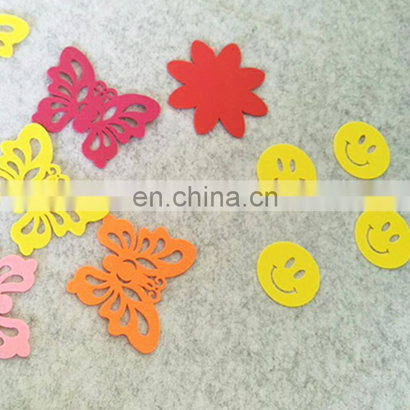 Eco-friendly animals/ flowers felt christmas decoration felt coaster for cup