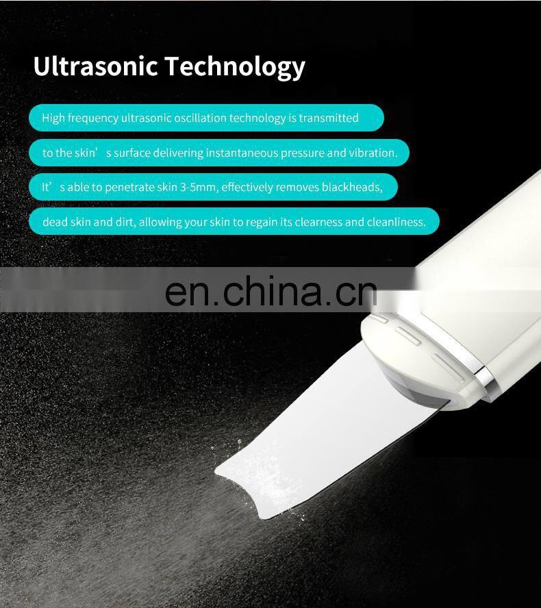 Hot sale ultrasonic machine facial blackhead removal scrubber cleanser
