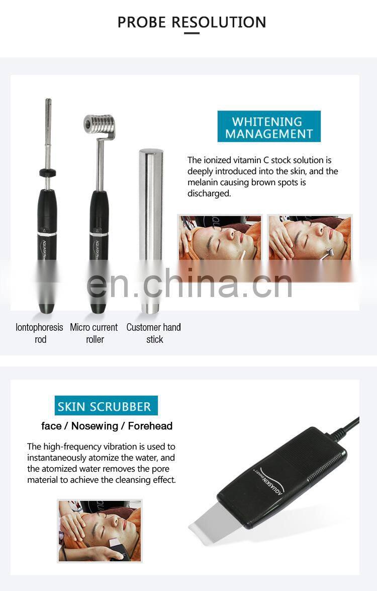 9 in 1 Multifunctional diamond microdermabrasion aqua peel machine RF Lifting skin rejuvenation skin lightening