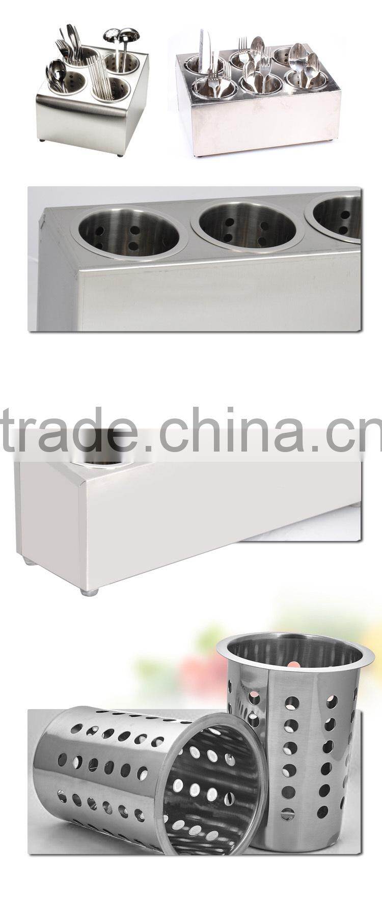 3 Compartments single line plastic stainless steel cutlery holder for hotel