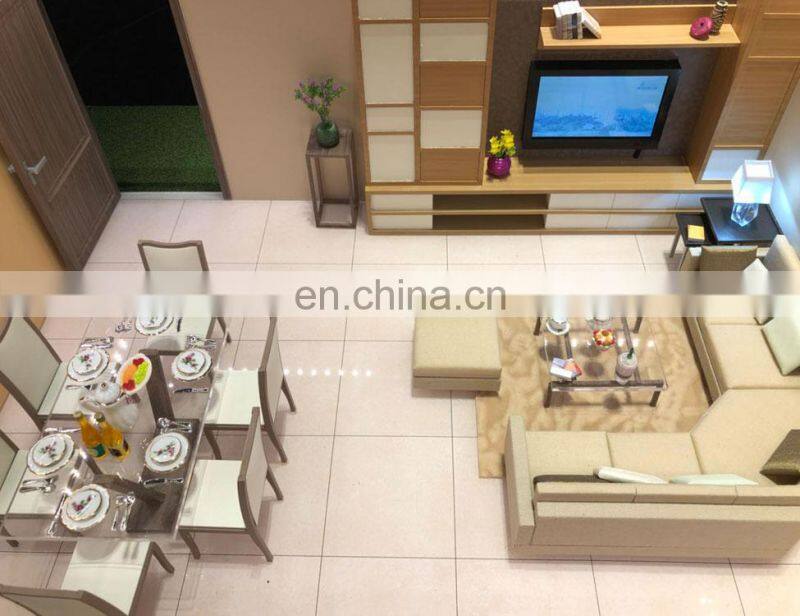 3D design interior architecture model with furniture for real estate company scale house model