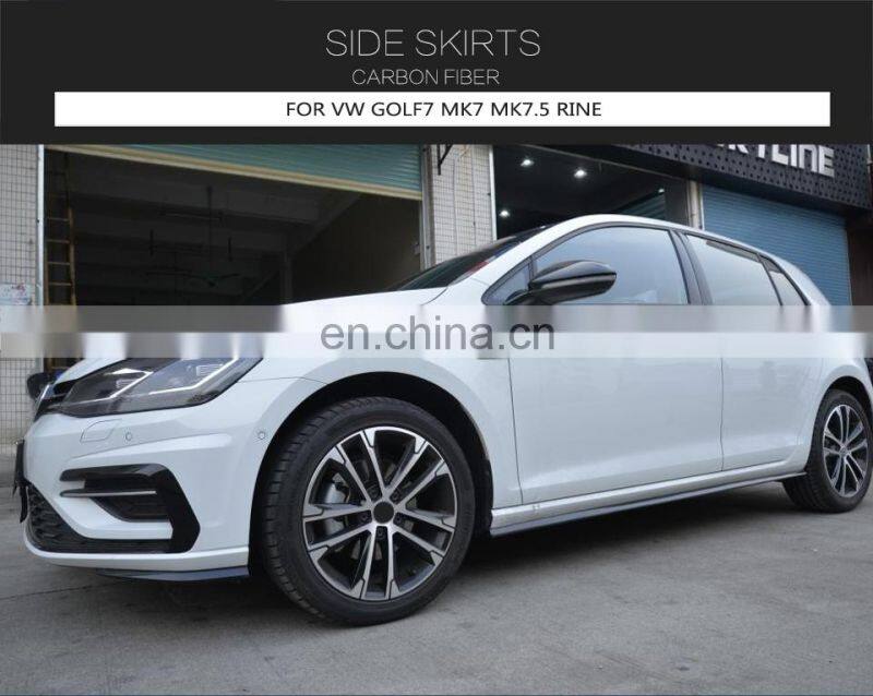 For Volkswagen VW Golf7 MK7 MK7.5 Reline carbon fiber side skirt 14-18