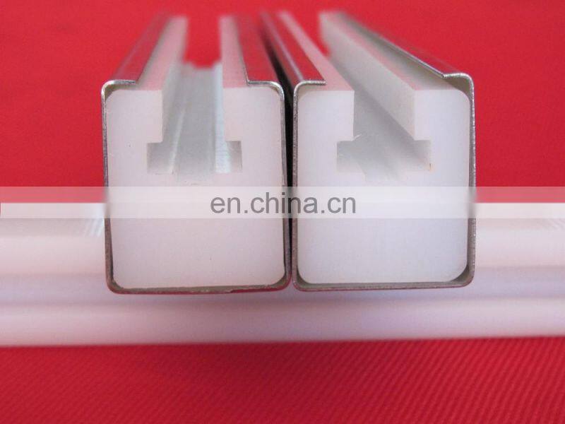 K type UHMWPE  plastic chain linear guide includes stainless steel outer support strip