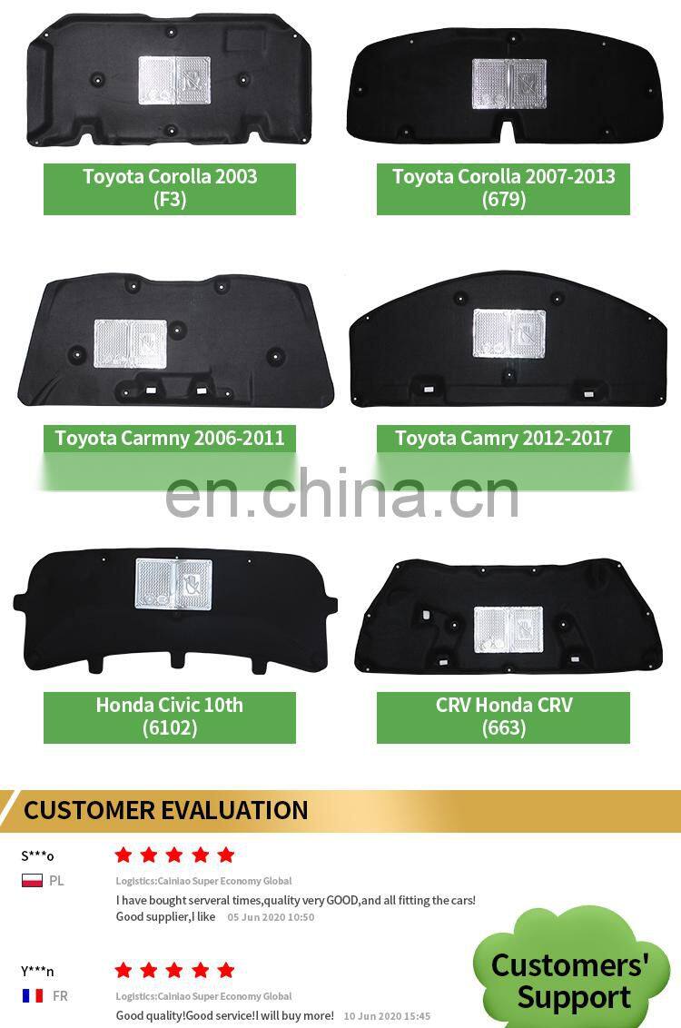 Genuine quality Fireproof engine hood heat insulation cover cotton for Honda CRV 2012-2014