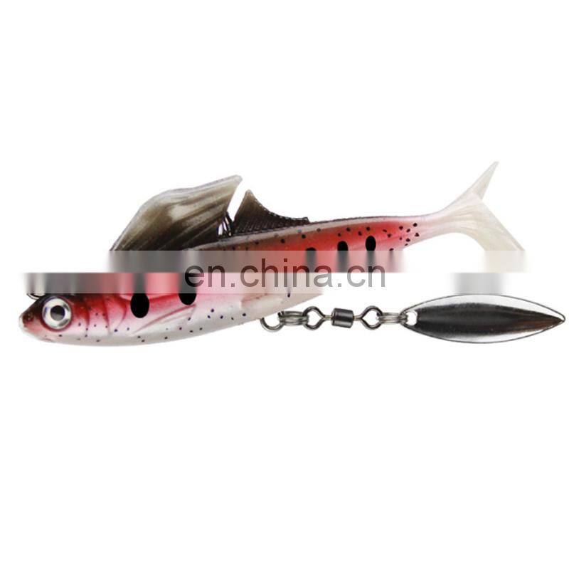 High Quality 8.5cm12.5g with Sequins VMC Single Hook Simulation Fishing Bait Soft Lead Fish