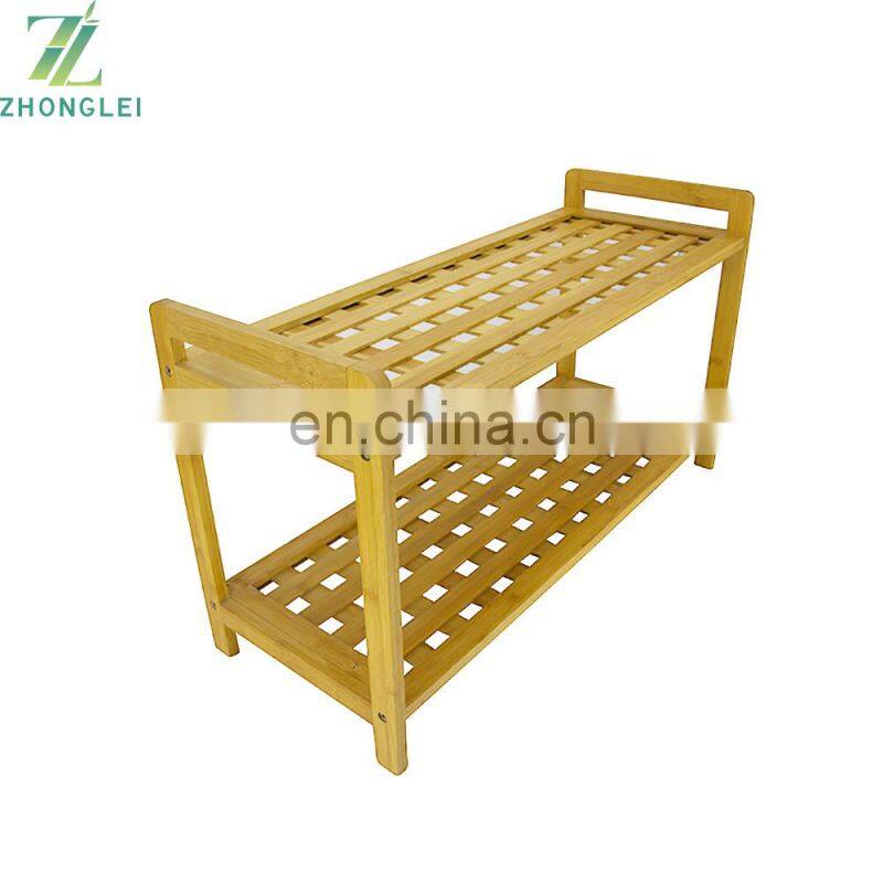Hot-selling handmade Bamboo Shoes Storage Shelf Rack Top Quality