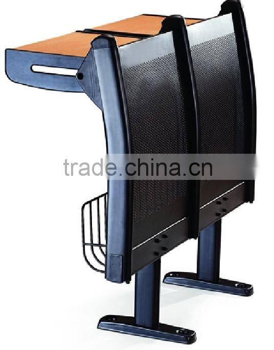 Cheap single metal leg school furniture classroom desk and chair TC-001-E