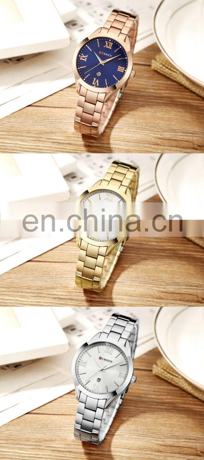 CURREN 9007 Lady Quartz Wristwatch Fashion Rose Gold Women Bracelet Watches Relojes Hombre