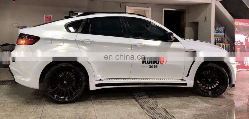 RD Excellent Quality PP Material HM Style Auto Wide Body Kit With 4 output central Exhaust For BMW X6 X6M E71 body kit