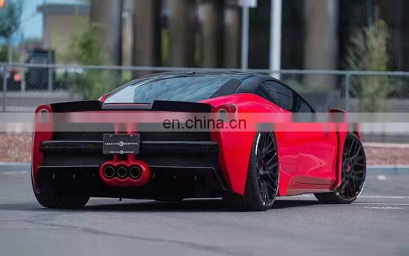Runde CF And FRP Front Bumper Rear Bumper Fender Hood For Ferrari 458 Italia And Spider Modify Misha Designs Style Body Kit