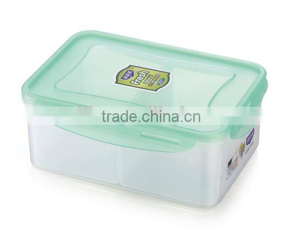 Wholesale 2 compartment airtight Square Plastic Lunch Box