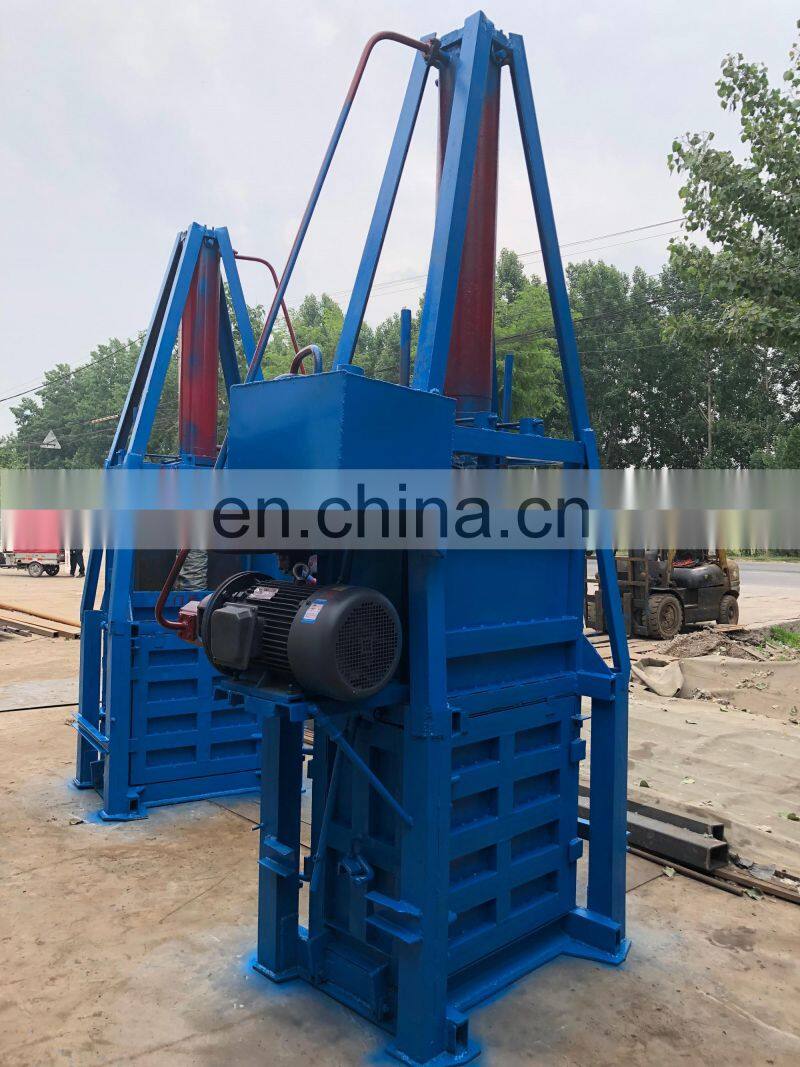 Cardboard box scrap metal paper baler waste carton bale press machine
