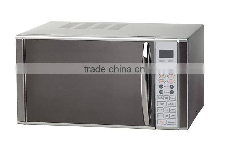 Wholesale 34 liters electric tabletop mirror glass microwave oven with grill