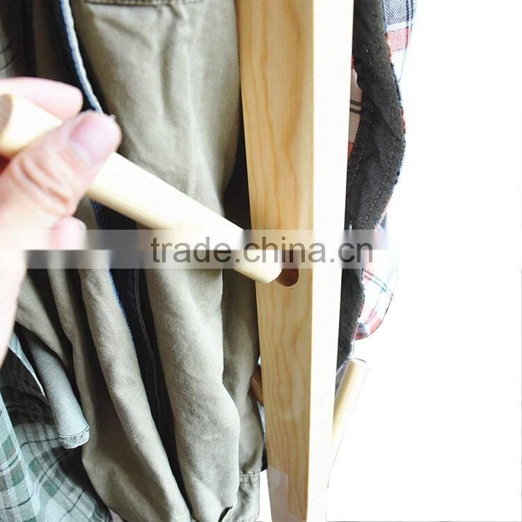 wholesale cheap convenient black wooden coat rack for clothes