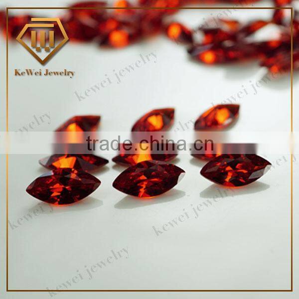New products stone 5*10 marquise cut garnet cubic zirconia