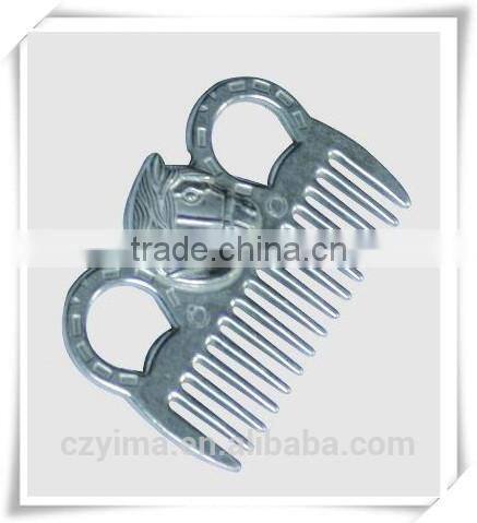 Aluminium horsehead mane & tail comb for cleaning