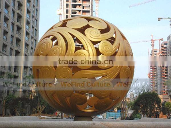 Large Outdoor Cooper Metal Ball Sculpture
