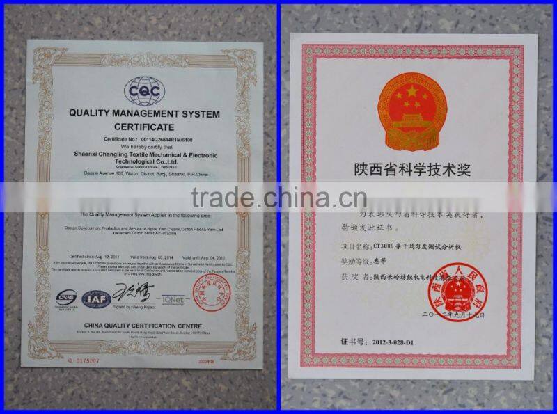 CT3000 evenness tester with 3D fabric emulation system