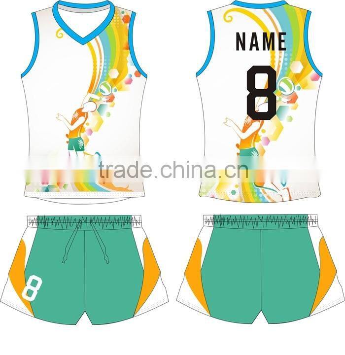 polyester dry fit custom sublimation volleyball men uniform/jersey custom volleyball
