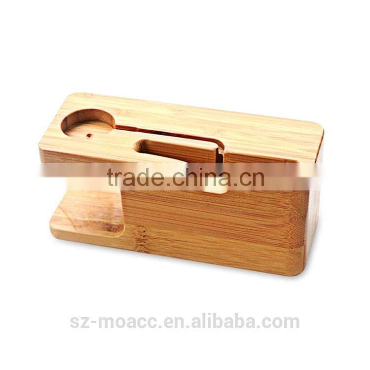 Dual for apple watch wood stand charger,Bamboo adapter for apple watch both 42mm & 38mm sizes of 2015 Watch Models
