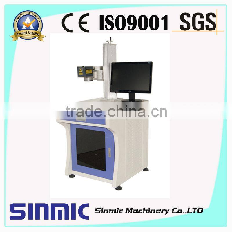 Cheap Leather,plastic,rubber portable laser marking machine 10w