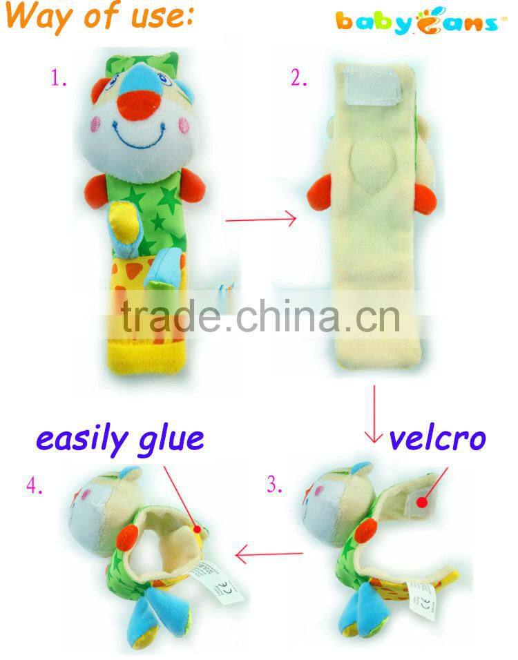 lovely baby rattle baby infant teether baby plush rattle toy
