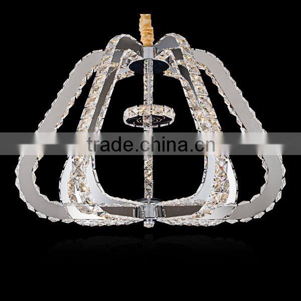 Contemporary Crystal Chandelier with Stainless steel